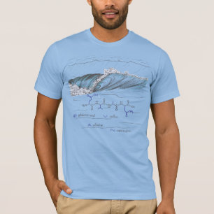 Camiseta peptídeo EVAN, onda, texto personalizado, claro