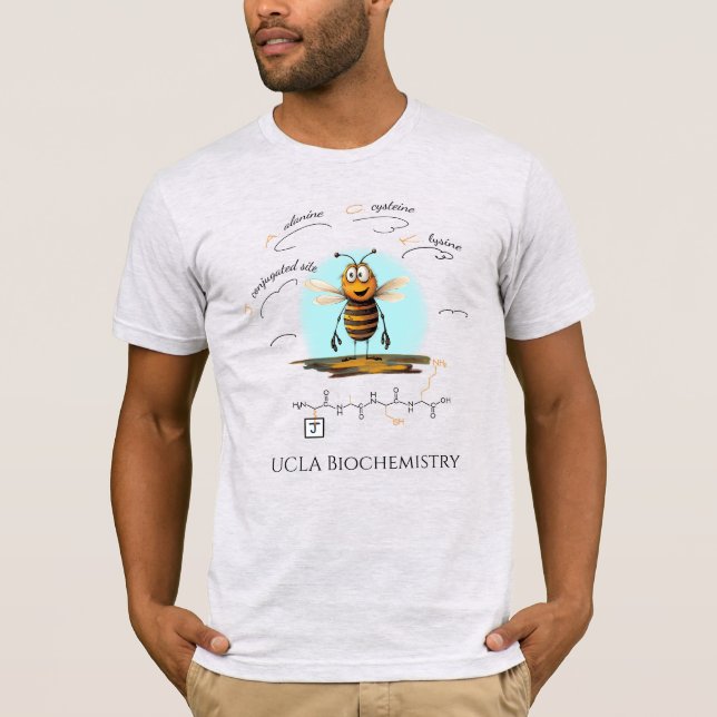 Camiseta peptídeo JACK, Abelha-6 com texto personalizado, c (Frente)