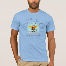 Camiseta peptídeo LIAM, Abelha-4 com texto personalizado, c