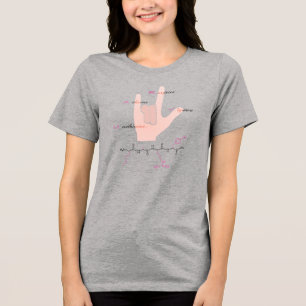 Camiseta peptídeo MARY, sinal de eu-te-amo c/ texto persona