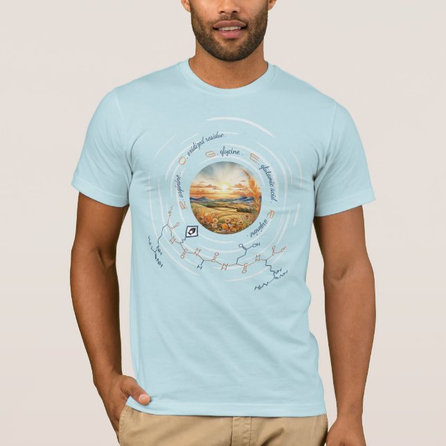 Camiseta peptídeo ROGER, Lua 5 com texto personalizado, cla (Frente)