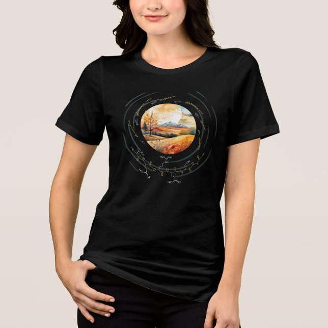 Camiseta peptídeo TERESA, Lua3 com texto personalizado, esc (Frente)