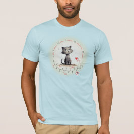 Camiseta peptídeo VICTOR - gato 2, texto personalizado 
