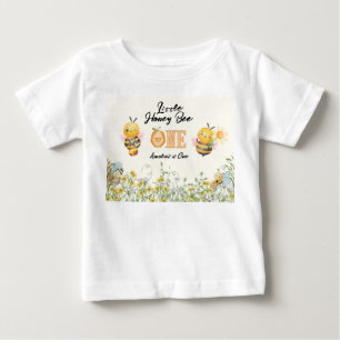Camiseta Pequena Abelha Mel Para Ser Uma Flor Silvestre Ani