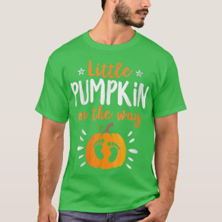 Camiseta Pequena Abóbora No Caminho Do Anúncio De Gravidez 