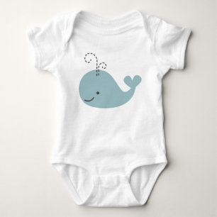 Camiseta Pequena baleia em azul
