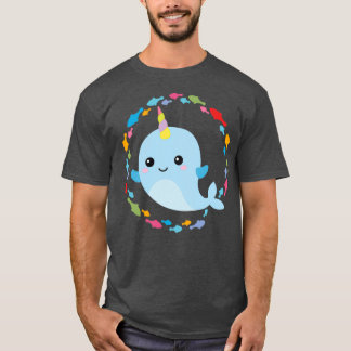 Camiseta Pequena baleia unicórnio