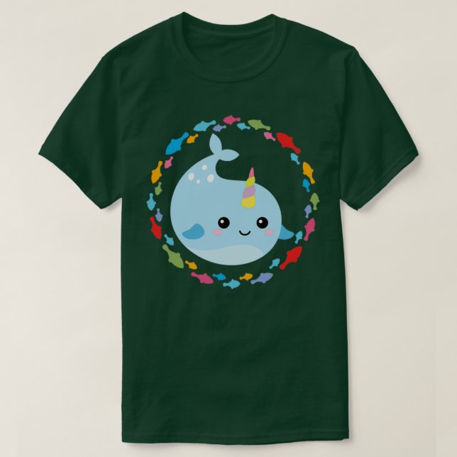 Camiseta Pequena baleia unicórnio 2 (Frente do Design)