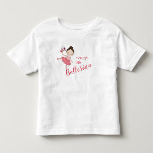 Camiseta Pequena Ballerina mamãe (Cabelo castanho escuro)