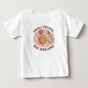 Camiseta Pequena Batata Grandes Sonhos – Motivação Fofa