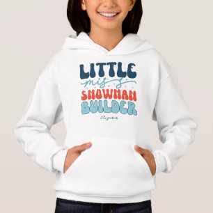 Camiseta Pequena Construtora de Boneco de Neve Natal Retro