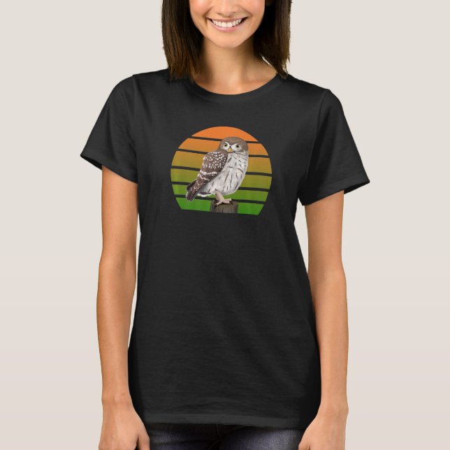Camiseta Pequena Coruja Ave Birdwatcher Ornithologista Biol (Frente)