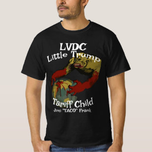 Camiseta PEQUENA Criança da Tarifa Trump Jimi "Taco" Frank