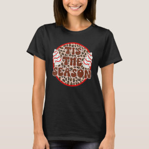 Camiseta Pequena É a Temporada Árvore de Natal Bolos Debbie