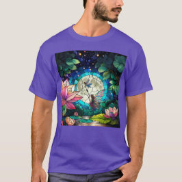 Camiseta Pequena Fada de Vidro Pintado com Libélula