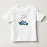Camiseta Pequena Festa de aniversário de Rapazes da Abóbora<br><div class="desc">Camisa bonita para a festa de aniversário do tema da abóbora do seu filho! Ilustração aquosa de abóboras e flores azuis.</div>