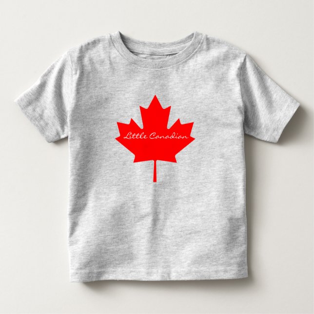 Camiseta Pequena folha de carvalho-vermelho canadense (Frente)