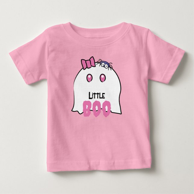 Camiseta Pequena Garota Boo, Primeira Família Fantasma Ghos (Frente)