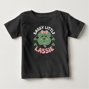 Camiseta Pequena Garota Sassy Dia de São Patrício Engraçado