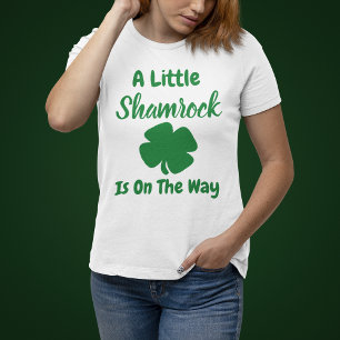 Camiseta Pequena Gravidez de Dia de São Patrício de Shamr