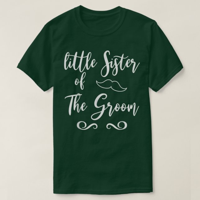 Camiseta Pequena Irmã do Casamento de Groom (Frente do Design)