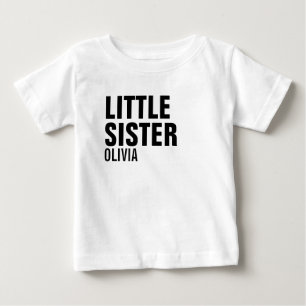 Camiseta Pequena Irmã Personalizada Bebê Romper