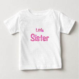 Camiseta Pequena Irmã Tipografia Baby Toddler
