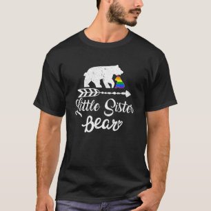 Camiseta Pequena Irmã Urso Lgbt Lgbtq Orgulho Arco-Íris Gay