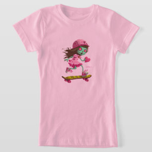 Camiseta Pequena L Zombie Skater Rapariga