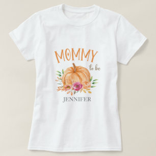 Camiseta Pequena Mamãe de Chá de fraldas de Aquarela de Bom
