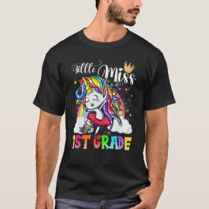 Camiseta Pequena Miss 1rua Gratuita Garotas do Unicórnio do