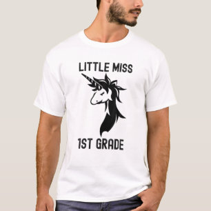 Camiseta Pequena Miss 1Rua Raparigas Unicórnio De Volta A