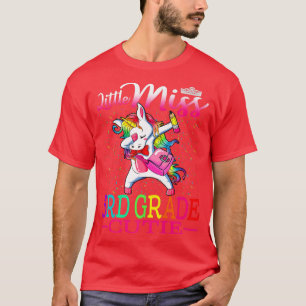 Camiseta Pequena Miss 3º Grau Cutie Primeiro Dia Da Escola 