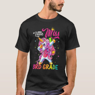 Camiseta Pequena Miss 3º Grau Dabbing Unicorn de volta a Sc