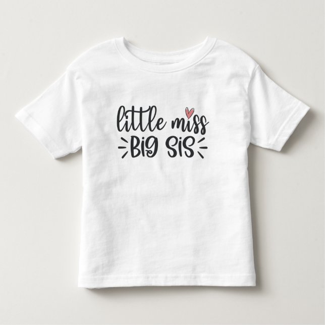 Camiseta Pequena Miss Big Sis (Frente)