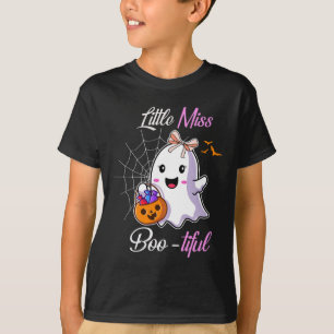Camiseta Pequena Miss Boo Bonita Engraçada Feira de Hallowe