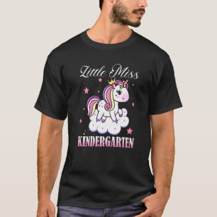 Camiseta Pequena Miss Jardim De Infância De Volta À Escola