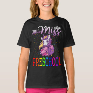 Camiseta Pequena Miss Pré-Escolar Unicorn