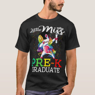 Camiseta Pequena Miss Pré-K Formando Unicorn