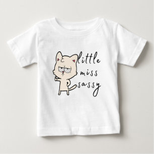 Camiseta Pequena Miss Sassy (Gato De Ditos)