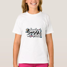 Pequena Miss Sassy Pants Camisa-T da Menina