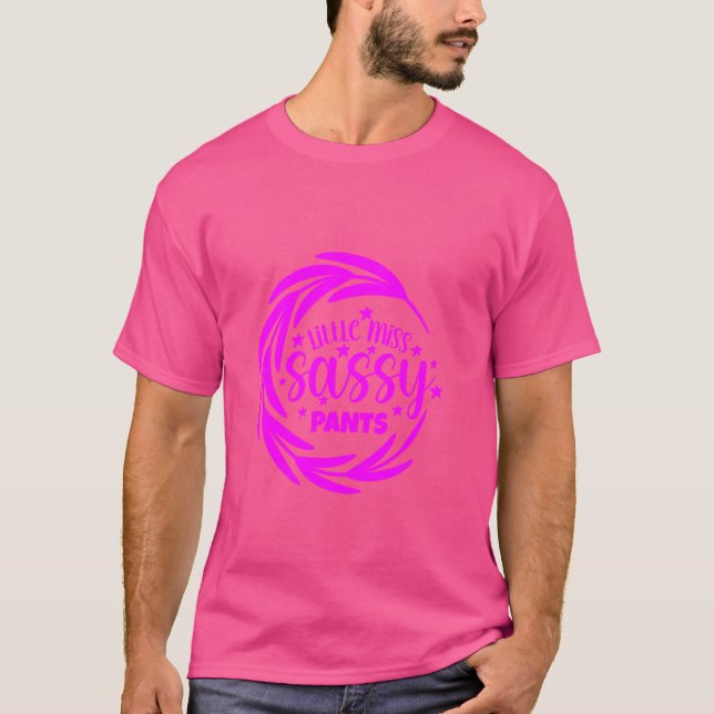 Camiseta Pequena Miss Sassy Pants Design (Frente)
