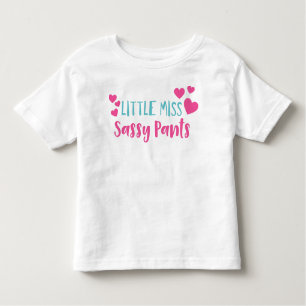 Camiseta Pequena Miss Sassy Pants, Sassy, Sassy Girl, Coraç