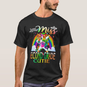 Camiseta Pequena Miss Segundo Grau Cutie Unicorn Primeiro D