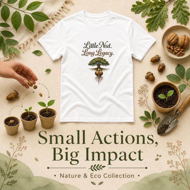 Camiseta Pequena Noz Longa Legado ditado citação (Criador carregado)