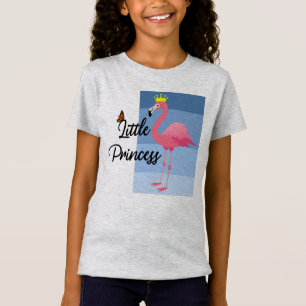 Camiseta Pequena Princesa Rosa Flamingo Design - Bela Menin