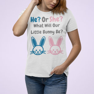 Camiseta Pequena Revelação de Gênero Bunny