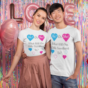 Camiseta Pequena Revelação de Gênero do Dia de os namora