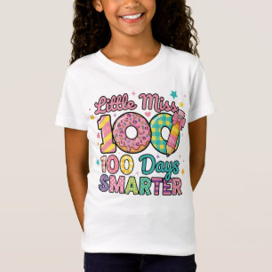 Camiseta Pequena Senhora 100 Dias Mais Inteligente