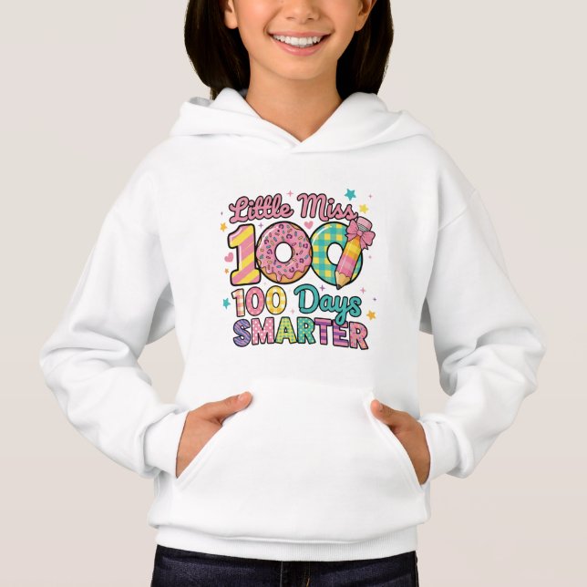 Camiseta Pequena Senhora 100 Dias Mais Inteligente  (Frente)